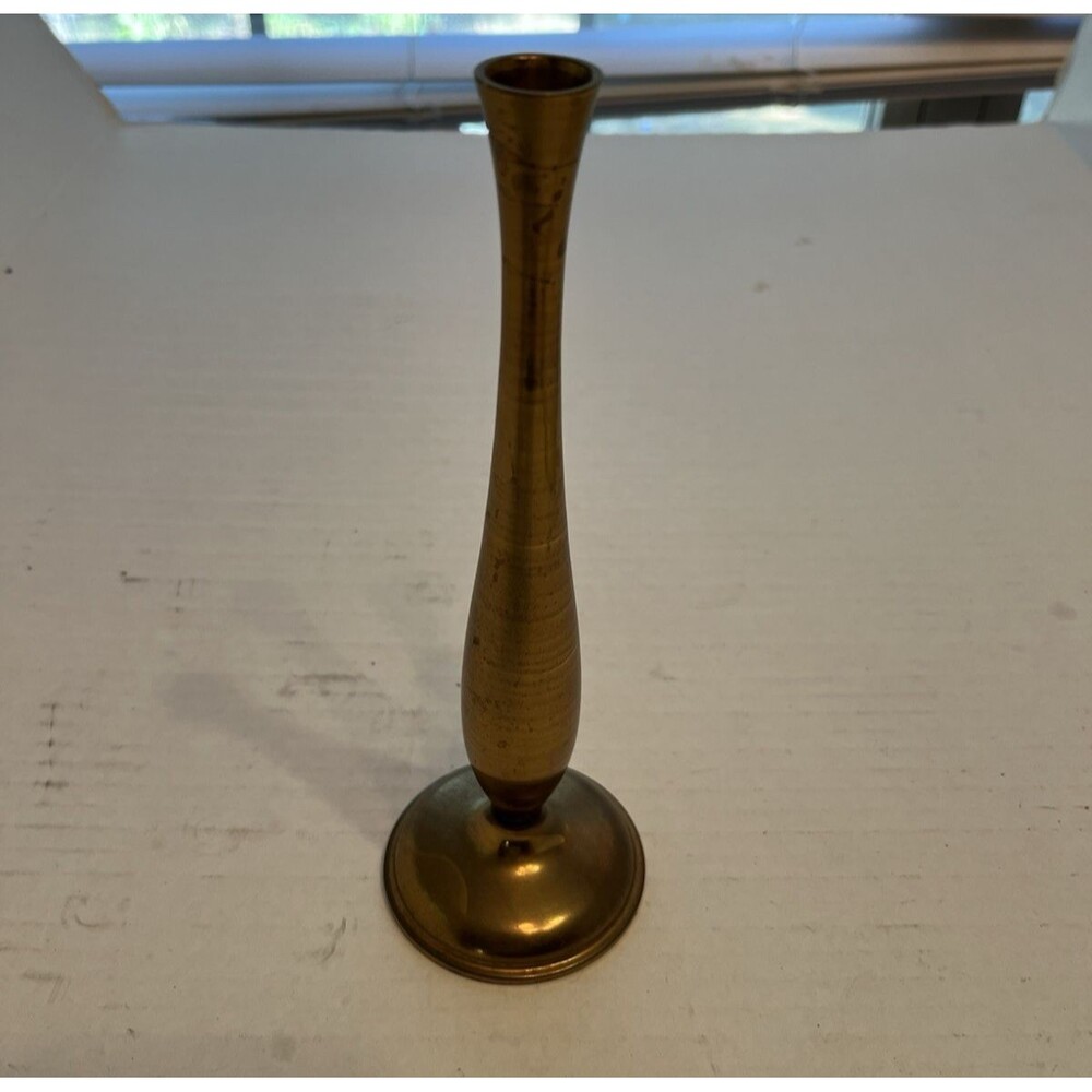 Brass Bud Vase Made in Portugal- 8.5'' vintage  Cottage Core Granny